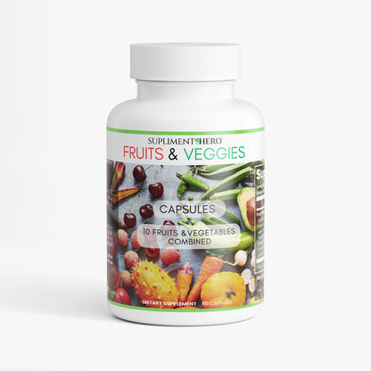 Fruits and veggies supplement capsules whole-food nutrition