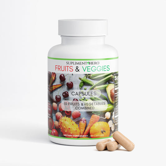 Fruits and veggies supplement capsules whole-food nutrition