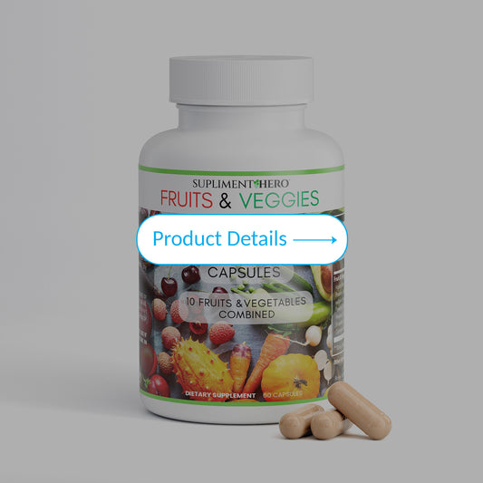 Fruits and veggies supplement capsules whole-food nutrition